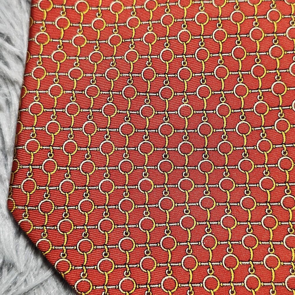 Firenze Tie Mens Luxury Silk Geometric Pattern Made In Italy 60in‎ Dress Necktie - Picture 3 of 8